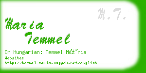 maria temmel business card